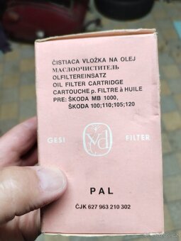 Škoda - olejový filtr - 2