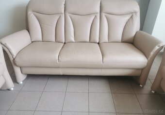 Kožená sedací souprava - jak NOVÁ, BEZ POŠKOZENÍ - 2