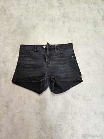 Džínové kraťasy, černé, vel. 36, H&M - 2