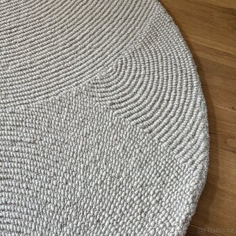 Kulatý vlněný koberec Eleni (Westwing), 120 cm, sv. béžová - 2