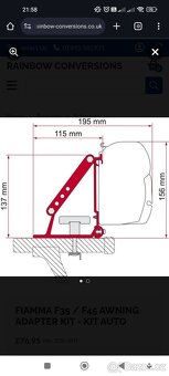 Adaptér/kit Fiamma F35 nebo F45 - 2