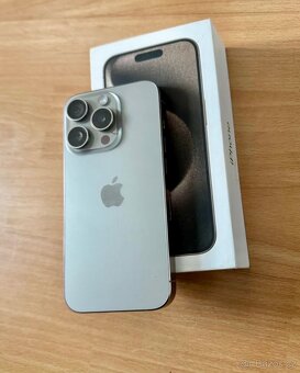 iPhone 15 Pro Natural Titanium BATERIE 100% TOP - 2