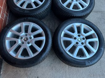 Alu 17" 5x112, Orig. škoda Spitzberk , zimní 90% KaroQ TOP - 2