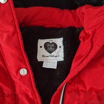 Krásná červená zimní bunda F-F vel. 152 - 2