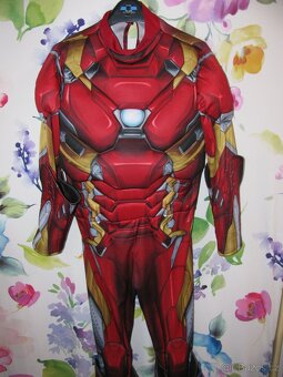 Kostýmový elastický overal-IRON MAN vel.158 - 2