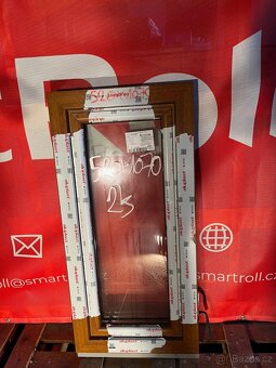 Okno  plastová PVC , profil 70 mm/ 3 sklo , nepoužitá okna - 2