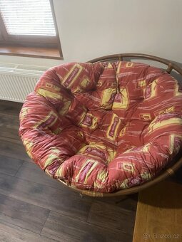 Křeslo z ratanu, kulaté - 2