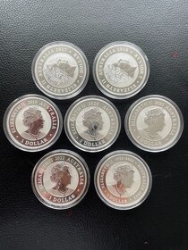 stříbrné mince Australian Swan (černá labuť) 2017-2023 - 2