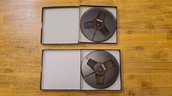 Dvě pásky AGFA na 18cm plastové cívce BASF, délka 550 m - 2
