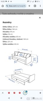 Pohodlná pohovka Ikea rychle :-) - 2