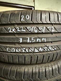 2 x letní pneu r17 225/45/17 - 2