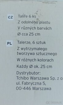 Sada plastových talířků Tchibo, 4 kusy - 2