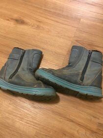 Dětské zimní kožené boty s kožíškem vel.30 - 2