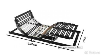 Manželská postel z masivu a el. rošty - 2