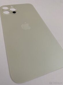 iPhone 12 Pro - Sklo zadního housingu bílé - BIG HOLE - 2