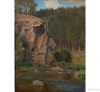 Romantický obraz řeky Želivky (skála na Hejlovce) - 2