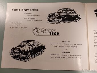 Škoda 1200 - dobový prospekt ve švédštině - 2