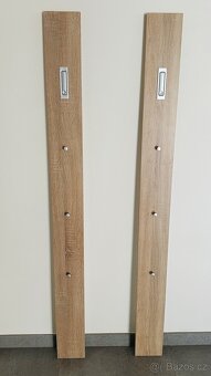 Šatní věšák / panel s výklopným háčkem, dub - 2