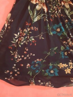 Modré květované šaty 42 - 2