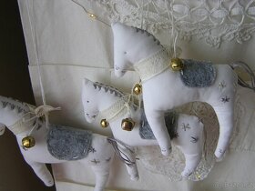 koník šitý vánoce dekorace - 2