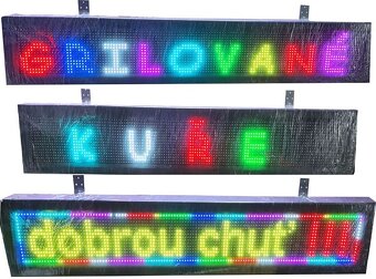 Světelná reklama barevný led panel na běžící text - 2