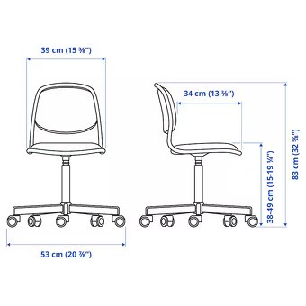 Dětská židle k psacímu stolu IKEA ÖRFJÄLL - 2