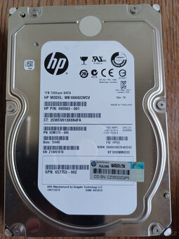 prodám 2ks pevný disk do PC orig.HP 1TB 7200rpm SATA3/6G HDD - 2