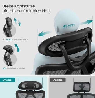 Nové ergonomické kancelářské křeslo s nosností 150 kg - 2