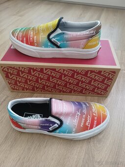 Dětské tenisky VANS slip-on, barevné, limitovaná edice - 2