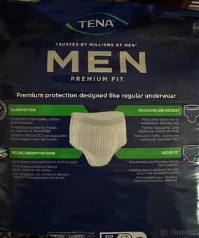 Inkontinenční kalhotky natahovací XL/L pleny, TENA MEN - 2