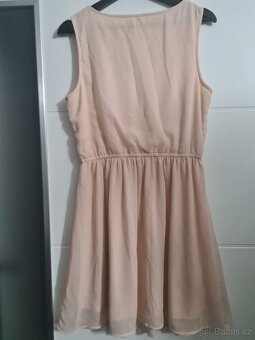Ruzove plesové společenské šaty Only vel 38,nosene - 2