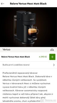 Prodám nový kávovar Nespesso - 2