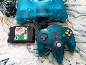 N64 Nintendo 64 Blue USA + Hra - 2