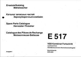 Kombajn E 517 katalog náhradních dílů - 2