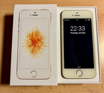 Apple iPhone SE (2016) 16GB Gold 100% batéria - 2