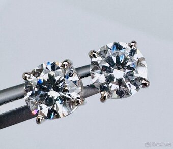 ZLATÉ NÁUŠNICE S IGI DIAMANTY - BRILIANTY 2x0,90ct. F/VS2 - 2