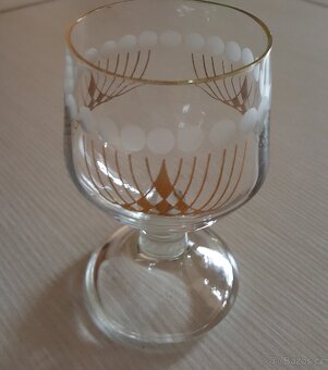 RETRO skleničky sklo na koňak / "napoleonky" - 2