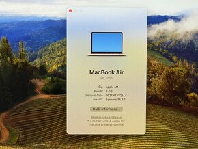 MacBook Air M1 13” 2020 /8GB RAM/Apple M1/256GB SSD/ Záruka - 2