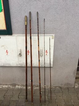 starý prut na ryby DAM bambusový dvě špičky - 2