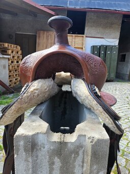 Westernové kožené sedlo - 2