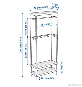 IKEA MACKAPÄR - šatní stojan, věšák, bílý - 2