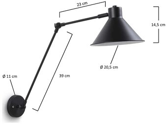 černé nástěnné světlo LaForma - nové - 2