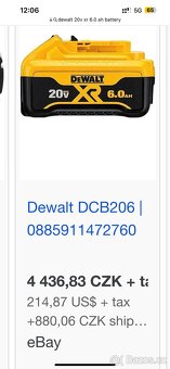 Dewalt Nové Batteries 20V XR 6.0ah 2.0ah $$$$$$$$$$$$$$$$$$ - 2