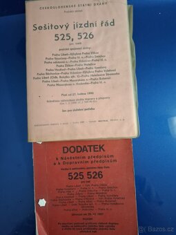 Sešitové jízdní řády + dodatky - rarita - 2