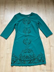 Tyrkysové šaty, velikost 36 - 2