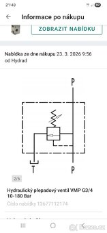 HYDRAULICKY PREPADOVY (pojistovaci) VENTIL 50-250 BAR - 2
