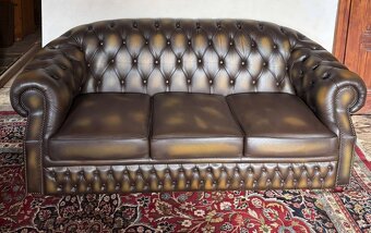 ,kožená pohovka originál Chesterfield, 4673 - 2