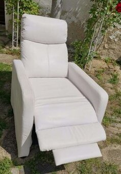 Bílé RELAXAČNÍ KŘESLO - 2