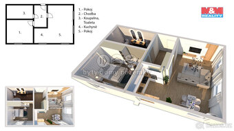 Prodej bytu 2+kk, 50 m², Královec - 2