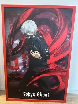 Anime obrazy One Punch Man + Tokyo Ghoul – rám, 94×65 cm - 2